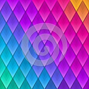Abstract multicolored geometric shape background. Paper colorful artificial plumage. Vector illustration.