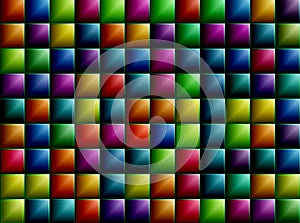 Abstract multicolored horizontal and vertical squares, advertising creativity structure
