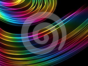 Abstract multicolored light waves background