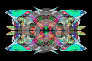 Abstract multicolored linear pattern, abstract