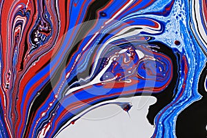 Abstract multicolored liquid solution surface