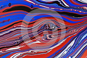 Abstract multicolored liquid solution surface