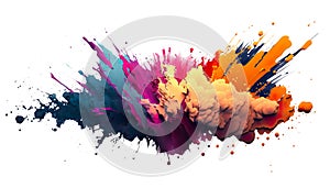 Abstract Multicolored Powder Exploding - Generative AI