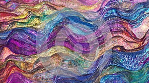 Abstract Multicolored Wavy Surface with a Textured Pattern Background Texture Design