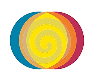 Abstract Multiple Color Circle Design