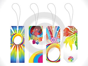 Abstract multiple sale tags background