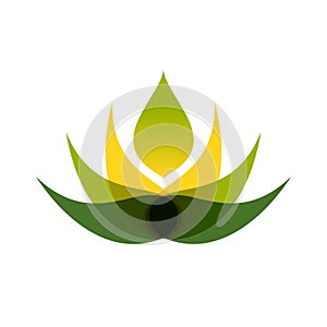 Abstract Multiply Lotus Flower Symbol Logo Design