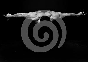 Abstract Muscular Bodybuilder