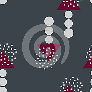 Abstract mushrooms pattern. Vector seamless background.