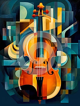 Abstract Music Background illustration in contemporary style.