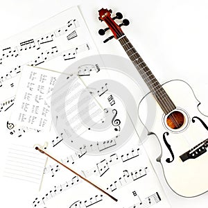 Music background isolated on white background