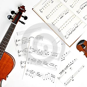 Music background isolated on white background