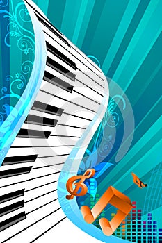 Abstract music card
