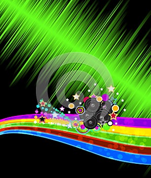 Abstract music disco flyer background