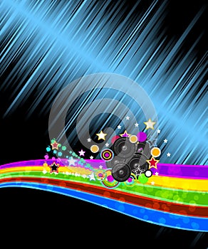 Abstract music disco flyer background