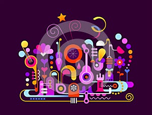 Abstract Music And Fun Background