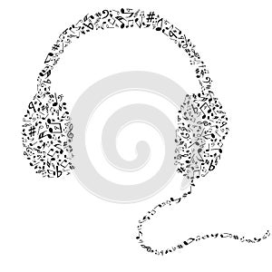 Abstract music headphones