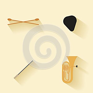 Abstract music instruments