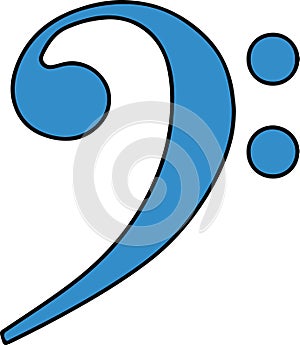 Abstract music note clipart design on white