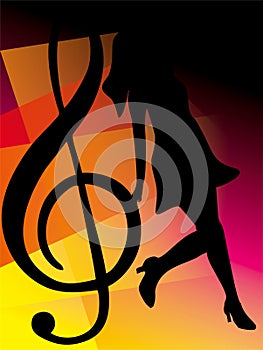 Abstract music notes design for music background use