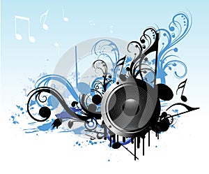 Abstract music speaker design