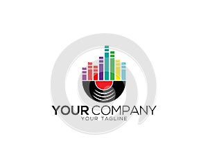 Music Studio Recording Sound wave logo