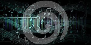 Abstract music technology background Hi-tech communication concept innovation background.vector digital technology concept.