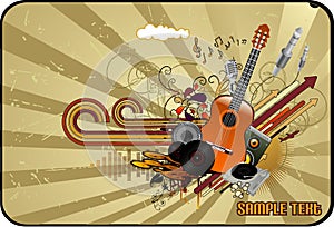 Abstract music vector