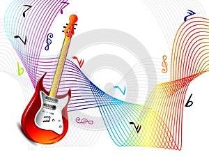 Abstract Music Wave Background