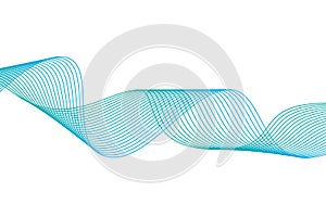 Abstract music wave element for design. Vector illustration of smooth motion dynamics. EPS 10