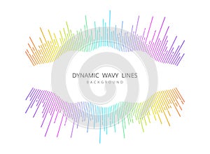 Abstract music wavy line colorful cover pattern design background. illustration vector eps10