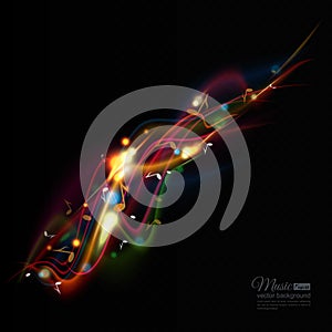 Abstract musical background - notes.