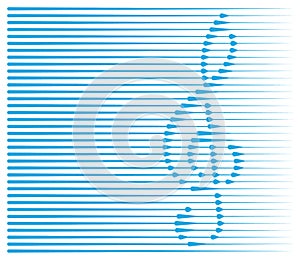 Abstract musical background with treble clef