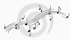 Flowing Musical Notes