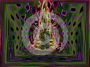 Abstract, mystical colorful dark image