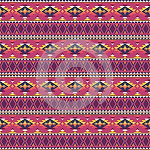 Abstract Native Indian ethnic aztec Navajo seamless repeat vector pattern traditional Mexican Design