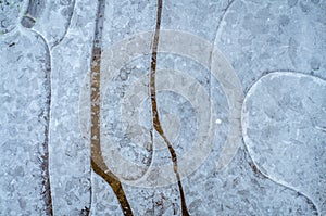 Abstract natural background with patterns of ice