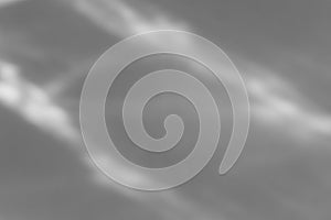 Abstract natural light refraction silhouette on water surface mock up.Caustic effect light refraction on white wall