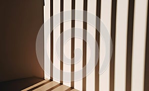 Abstract of natural window shadow overlay in room interior design background, mockup and display for presentation
