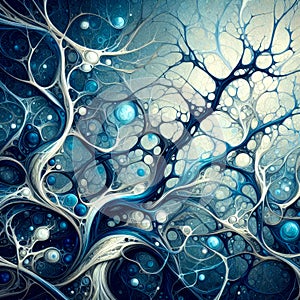 Abstract nature background in blue