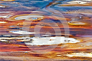 Abstract nature background. Texture of Porcelain Basin in Yellowstone national park, USA