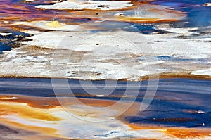 Abstract nature background. Texture of Porcelain Basin in Yellowstone national park, USA