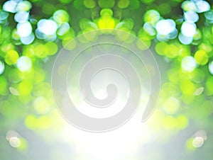 Abstract nature bokeh with sunlight background