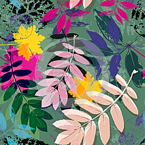 Abstract nature compositiion, seamless pattern