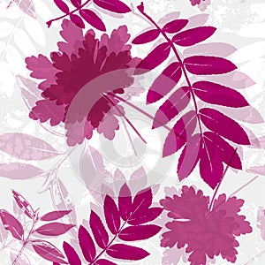 Abstract nature compositiion, seamless pattern