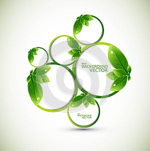 Abstract nature leaf circle bubbles ecology