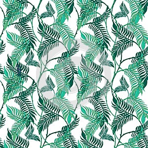 Abstract nature seamless pattern hand drawn. Ethnic ornament, floral print, textile fabric, botanical element. Vintage retro style