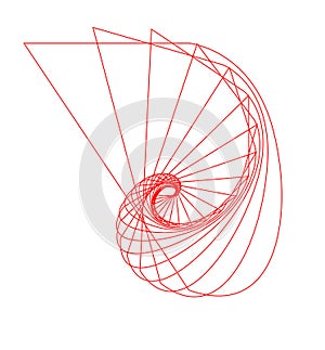Abstract Nautilus Outline