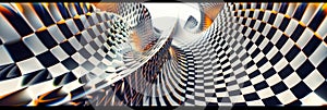 Abstract Neo Dadaist Patterns of Op Art Design, Conceptual Optical Illusion Images, Neo Dadaism photo
