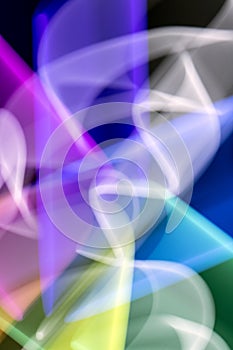 Abstract Neon 80s Style Lines and Swirls For Retro Background Cosmos Rave